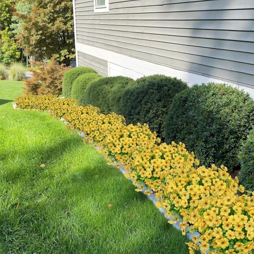 20 Bundles Artificial Flowers for Outdoors Fake Plants, Yellow - Image 6