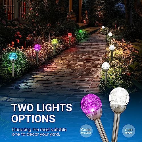 SOLPEX Solar Garden Lights Outdoor, 3 Pack Color Changing Solar Lights - Image 4