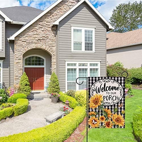 Home Decorative Welcome to Our Porch Spring Summer Sunflower Garden - Image 5
