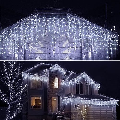 304 LED Outdoor Waterproof String Lights for Christmas, Wedding & Party Decor - 8 Modes, Cool White - Image 2