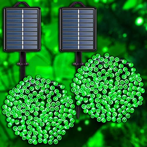 Solar Christmas String Lights, Green 200Led, Outdoor Waterproof by YAOZHOU
