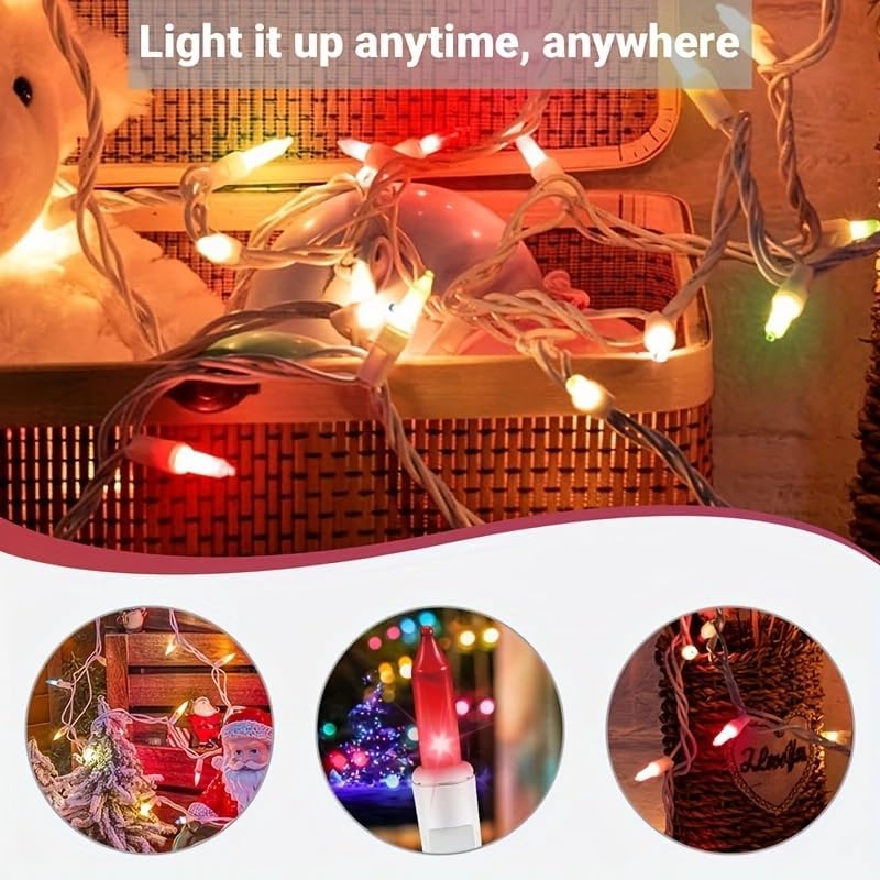 LAMPHOME Easter String Lights,Super-Bright Extendable 100 Count 19.6FT White Wire Mini Pastel Fairy Lights, 120V UL Certified for Garden Patio Holiday Party Outdoor Indoor Decoration, Multicolor - Image 4
