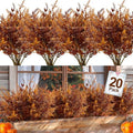 TURNMEON 20 Bundles Artificial Fall Flowers for Outdoors Fall Decorations by TURNMEON