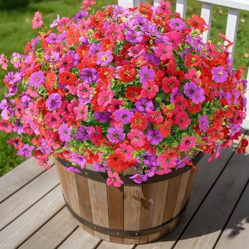 Alupssuc 48 Bundles Artificial Daisy Flowers UV Resistant for Outdoor Decor by Alupssuc