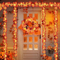 Tuanse 9.8ft Fall Leaves Garland with 20 LED Lights Indoor Outdoor by Tuanse