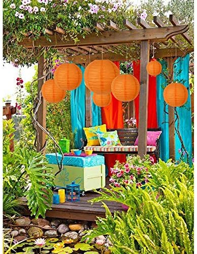 BEISHIDA Orange Paper Lanterns 10Pcs 4/6/8/10/12 Inch Round Chinese Lamp - Image 5