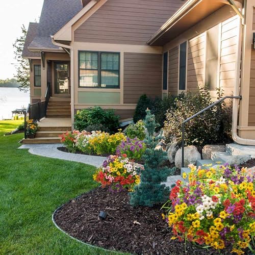Grunyia Artificial Fake Plants Flowers for Outdoor Spring Decoration, 16 Bundles Faux Silk Colorful Daisy UV Resistant Realistic for Outside Porch Patio Home Yard Garden Planters Pots Window Box(Mix) - Image 7