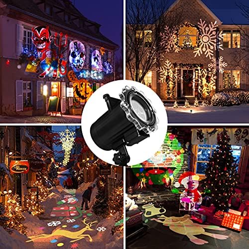 Halloween Projector Lights Outdoor, Year Round 10 Festival Theme 16 Slides Holiday Projector Light, Waterproof Halloween Decorations Led Projector with Remote Control,Timer - Image 6