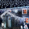 16.5FT 200 LED Icicle Lights for Outside, White Christmas Lights Outdoor by XmasBokeh