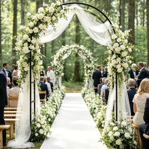 Metal Garden Arch Trellis for Climbing Plants 94.5" H x 55" W - Image 7