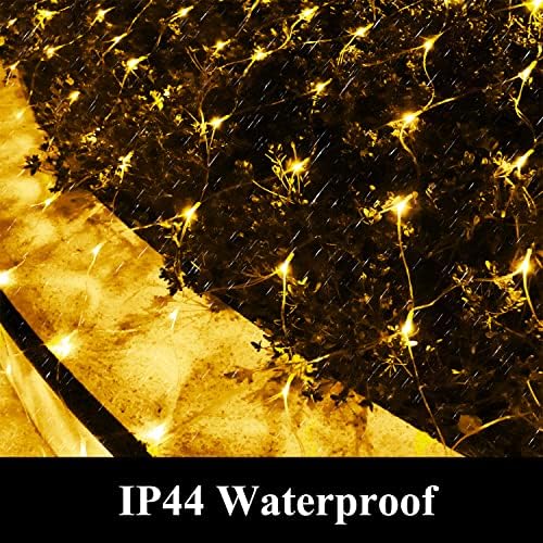 Net Light Mesh Lights, 240LED Timer Tree Warp Fairy Lights Outdoor Pulg in Hanging String Light for Christmas, Halloween, Garden, Walkway, Bushes Decor-9.8ft x 6.6ft(Warm White) - Image 5