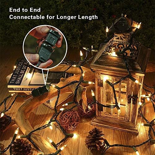 Hopolon Warm White Christmas Mini Lights, 2 Pack 100 Count 23FT - Image 2