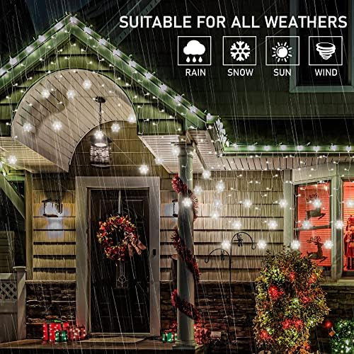 weillsnow White Icicle Lights Outdoor, 29.5 FT 360 LED Snowflake Icicle Lights with 72 Drops,Connectable Waterproof Hanging Christmas String Light for Indoor Outdoor Eaves Window Porch Decoration - Image 3
