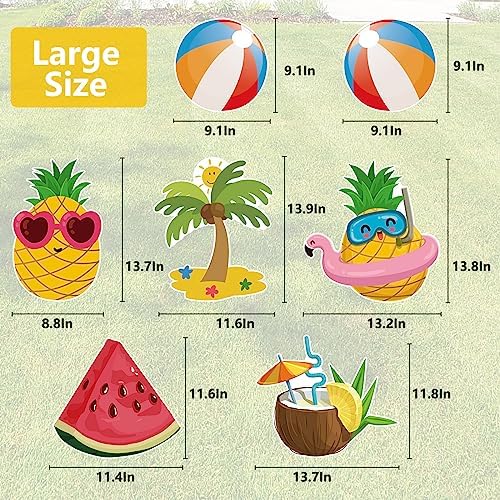 Summer Balls Plastic Yard Signs 7 Pcs with Stakes Outdoor Lawn - Image 2