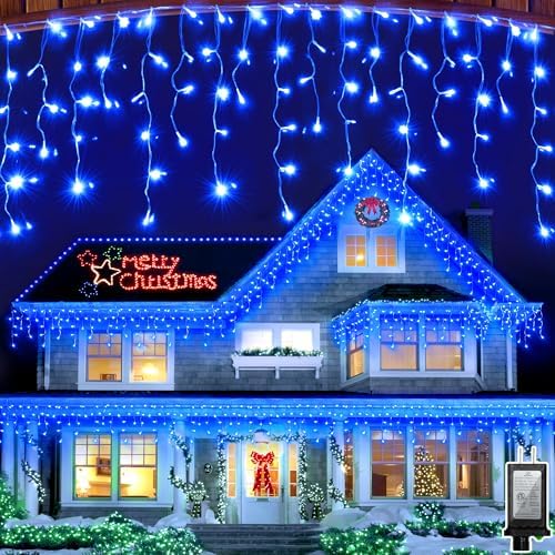 82ft 792 LED 176 Drops Christmas Lights, Outdoor Hanging lights with 8 by WUXYIYANG