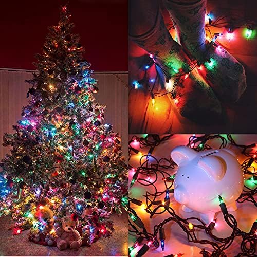 LJLNION Christmas Lights, 150 Count 33 FT Green Wire Xmas Tree Lights, 120V UL Certified Connectable for Holiday Party Outdoor Indoor Decoration, Multicolor - Image 3