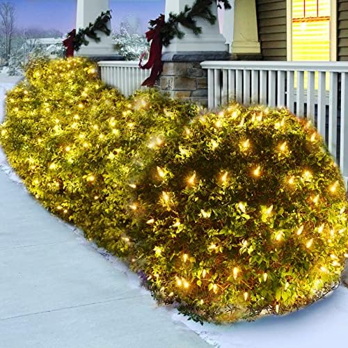 Efunly LED Christmas Net Lights for Bushes Outdoor,100 LED 5ftx5ft Waterproof 8 Modes Connectable Mesh Lights for Bushes,Garden,Yard,Trunk,Outdoor Christmas Decorations - Image 4