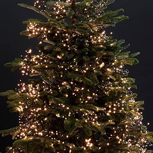 Dazzle Bright Warm White Christmas String Lights, 82ft 1000 LED Waterproof Green Wire Fairy Lights with 8 Modes, Outdoor Lights for Xmas Tree Holiday Wedding Party Christmas Decorations - Image 3