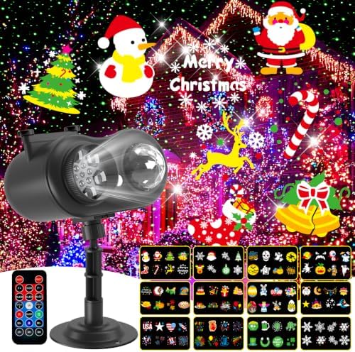 Christmas Halloween 3-in-1 Projector Lights ，Laser Firefly & Star Shower - Image 2