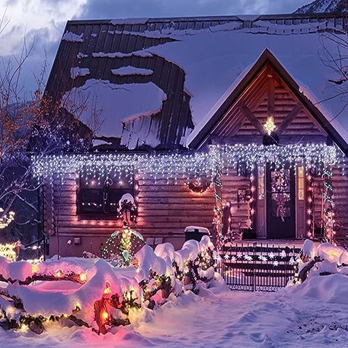 304 LED Outdoor Waterproof String Lights for Christmas, Wedding & Party Decor - 8 Modes, Cool White - Image 7