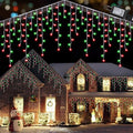 Toodour Red & Green Christmas Icicle Lights, 29.5ft 360 LED Icicle Lights, 8 Modes, 60 Drops, Window Curtain Led Christmas Light, Icicle Twinkle Light for Eaves, Party, Wedding, Xmas Decorations by Toodour