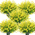 RECUTMS Spring Greenery Decor 10 Bundle Artificial Yellow Fall Fake Flowers by RECUTMS