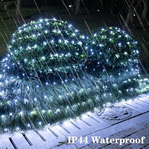 OYCBUZO 360LED Net Lights Outdoor, 21ft x 5ft Connectable String Mesh Lights 8 Modes with Memory Function, Christmas Netting Light Plug in for Bushes Thanksgiving Xmas Tree Party Garden - Cool White - Image 6