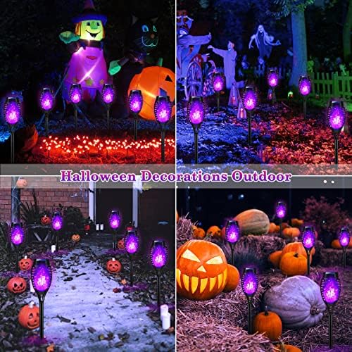 LNRYY Purple Flame Solar Halloween Lights for Halloween Decorations Outdoor - Image 6