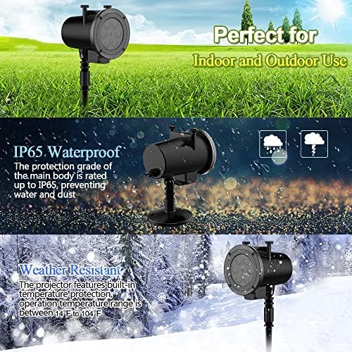Halloween Christmas Projector Lights Outdoor,Indoor Holiday Projector Light with Remote,Timer,16 HD Slides,LED Waterproof Landscape Light for Party Christmas Halloween Patio Yard Decor Lighting - Image 4