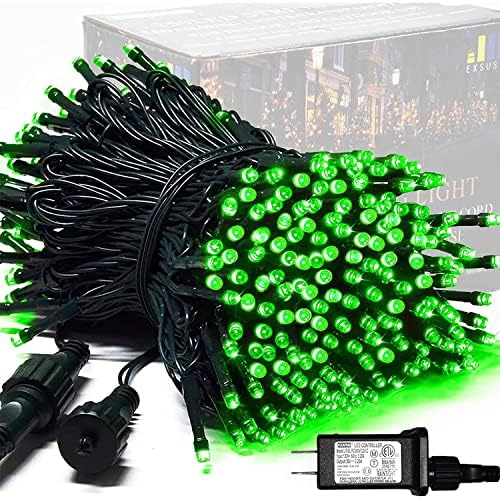 JMEXSUSS 250 LED Green Christmas Lights, 91.5ft Halloween Lights Plug in by JMEXSUSS