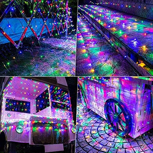 Lomotech 12ft x 5ft 360 LED Christmas Net Lights(1 Pack, Multicolor) - Image 6
