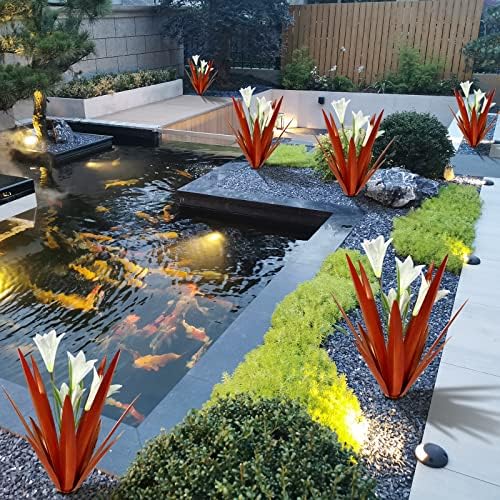 Metal Agave Plant Outdoor Decoration Lily Mexican Yard Art Garden Statue - Image 2