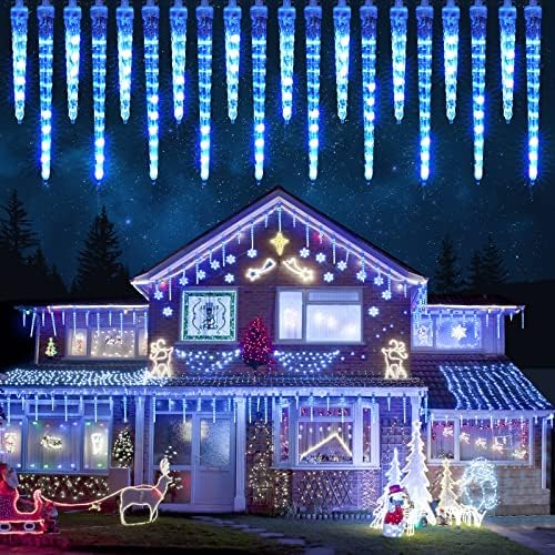 Joomer Icicle Christmas Lights Outdoor,13FT 20 Icicles 400 LED, Warm White by Joomer