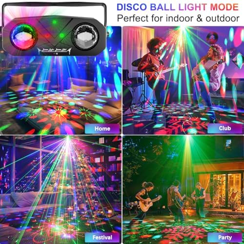 Disco Ball Light,Party Disco Strobe Ocean Star Projector Dj Dance Light Sound Activated with Remote Control Stage Rave for Parties Bar Birthday Wedding KTV Christmas Halloween Dancing Décor - Image 6