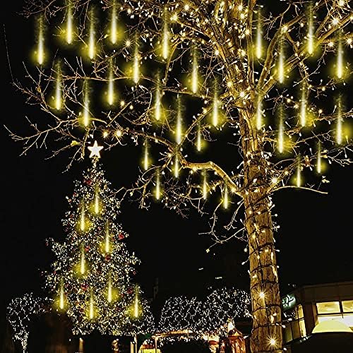 Warm White Icicle Lights Outdoor for Christmas New Year Party Yard Decor by Kwaiffeo