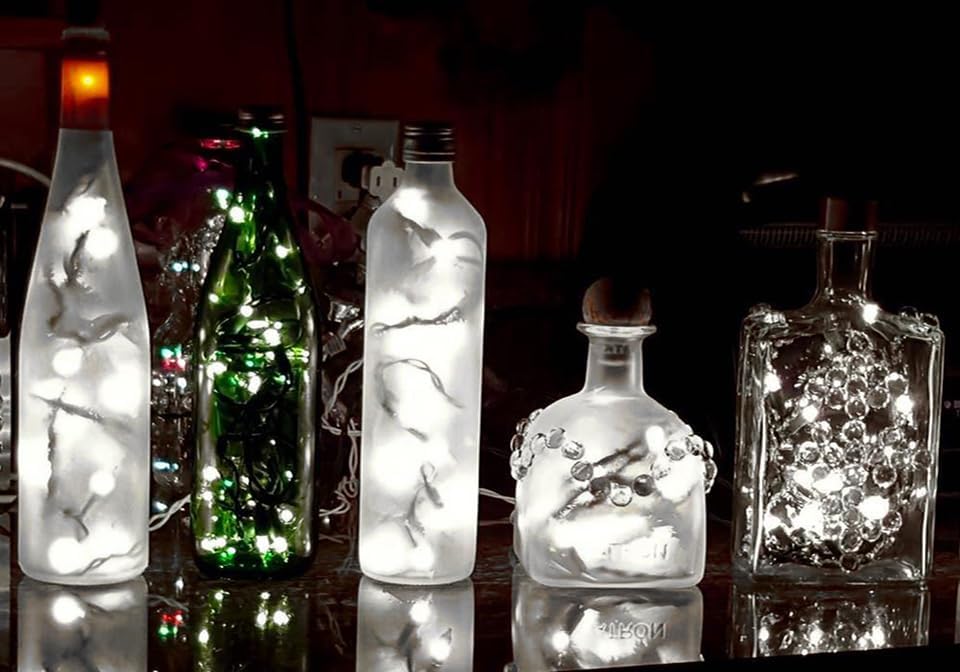 Novelty Lights 10 Light LED Christmas Mini Light Set, Pure White, 5 Feet - Image 3