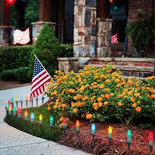 Brightown Christmas Pathway String Lights Outdoor,25.7FT C9 Pathway Light - Image 6