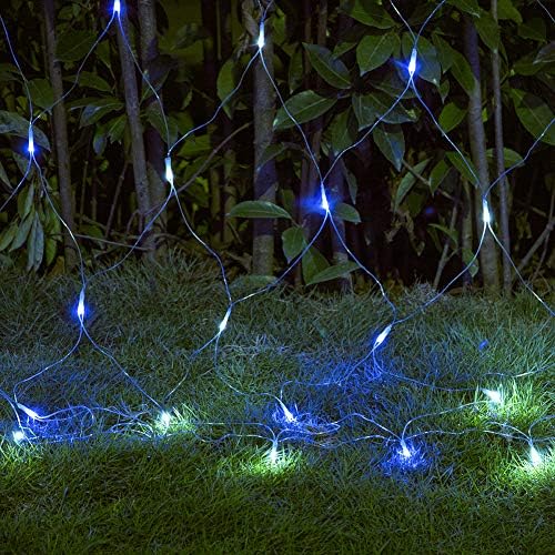 woohaha 192LED Christmas Outdoor Net Mesh Lights for Bushes,White Blue - Image 7