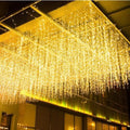 GTSYDING LED Icicle String Lights, Christmas Icicle Lights 16.4FT 216 LEDs Window Curtain Starry Fairy Lights Plug in 8 Modes for Wedding Party Bedroom Garden Patio Outdoor Indoor (Warm White, 5) by GTSYDING