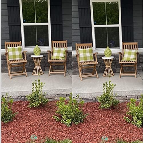 VAKADO 22x22 Grass Green White Buffalo Plaids Decorative Throw Pillow Covers Retro Farmhouse Checkered Sage Green Furniture Square Cushion Cases Home Decorations for Couch Patio Sofa Outdoor Set of 2 - Image 3