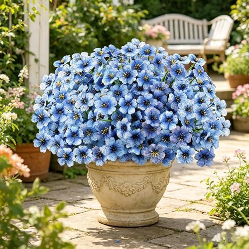 AmyHomie 20 PCS Artificial Flowers for Outdoors, UV Resistant Fake Plants - Image 6