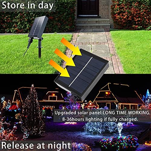 Solar Christmas Net Lights Outdoor-208Led 9.9x6.6Ft Multicolor - Image 5