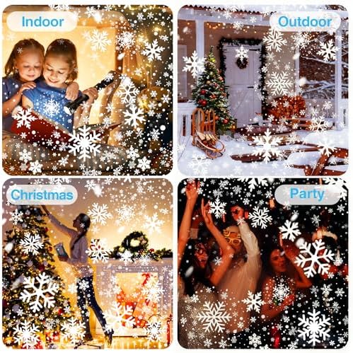 Christmas Projector Lights Outdoor, Snowflake Projector with Remote Control, IP65 Waterproof LED Snowflake Projection Lights for Christmas Decorations Garden Holiday Parties New Year - Image 2