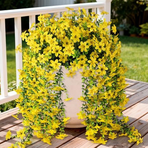 INQCMY Artificial Fake Hanging Flowers Plants for Outdoor Fall Decoration by INQCMYPlantRack