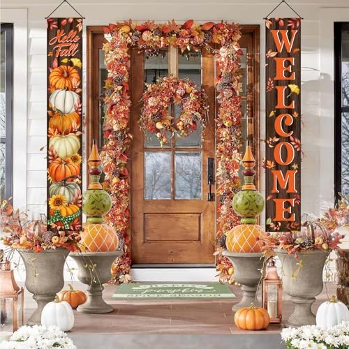 2Pcs Fall Decorations Porch Banner - Image 3