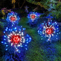 Anordsem Solar Garden Lights Outdoor: Bendable Copper Wire with 120 LED Firework Beads - Waterproof 2 Red Lighting Modes for Yard Patio Path - Gardening Gifts for Homeowner Gardener by Anordsem