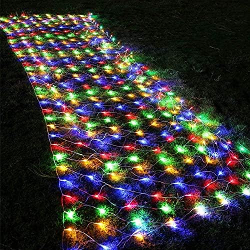 Multicolor Outdoor Christmas Net Lights, 192 LED 9.8FT x 6.6FT - Image 7