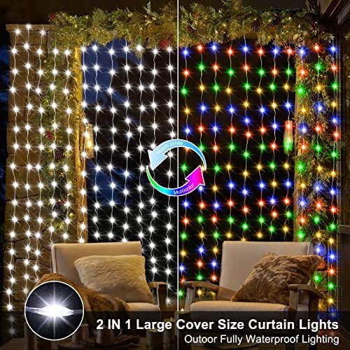 600 LED Curtain Lights 20Ftx10Ft Dual Color Changing Lights with Remote - Image 2