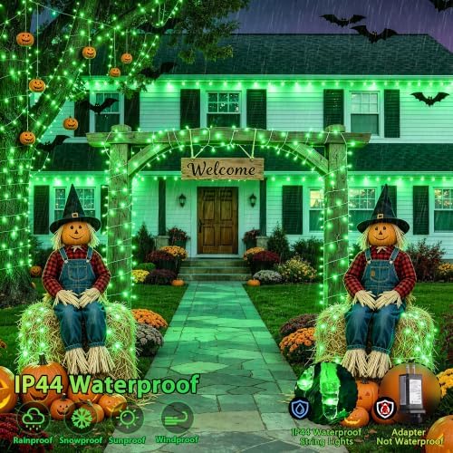 JMEXSUSS 600 LED Green Lights Indoor Outdoor Waterproof for Halloween Decor - Image 2