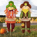 Meonum 2 Pack Fall Scarecrow Outdoor Decorations(Plaid,Stylea,70cm) by Meonum